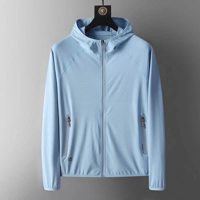 UPF50+ Summer UV Protection Hoodie Unisex Breathable Ice Silk Outdoor Sports Couple's Beach Street Style Lightweight Jacket