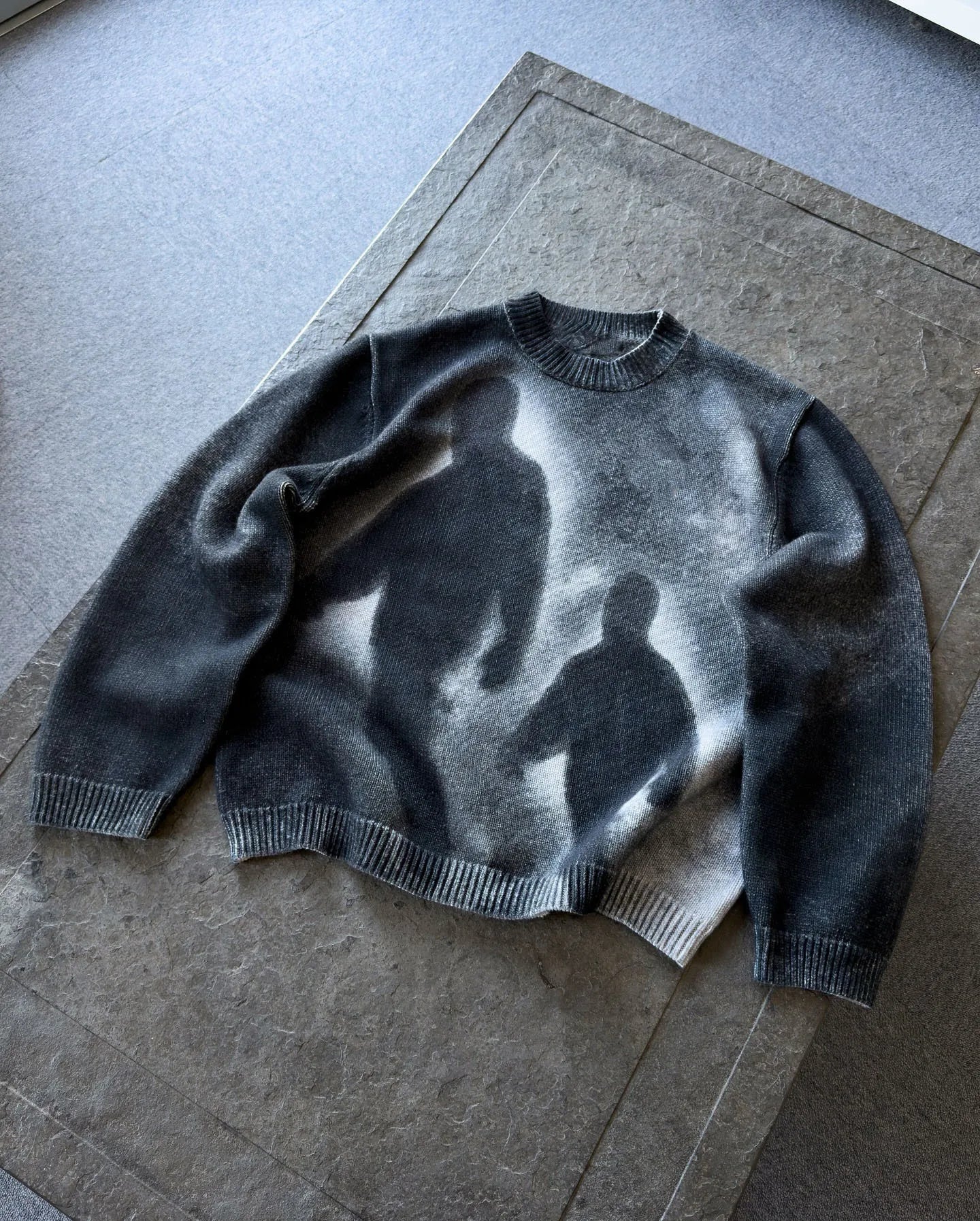 New style loose round neck pullover knit sweater Gothic retro street fashion hip-hop autumn and winter casual top Y2K clothing