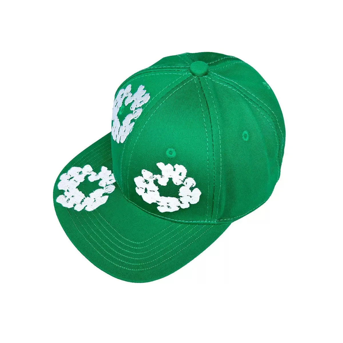 DENIM TEARS brand matching hat, kapok flower embroidered baseball cap, sun hat, flat edge hat, clothing set matching hat