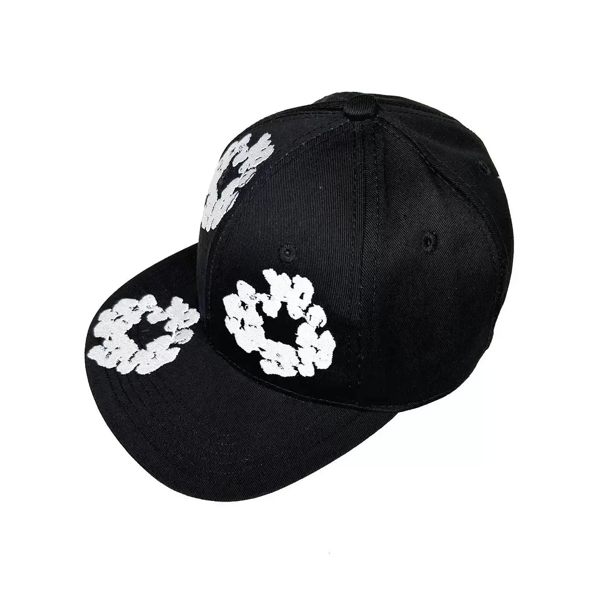 DENIM TEARS brand matching hat, kapok flower embroidered baseball cap, sun hat, flat edge hat, clothing set matching hat