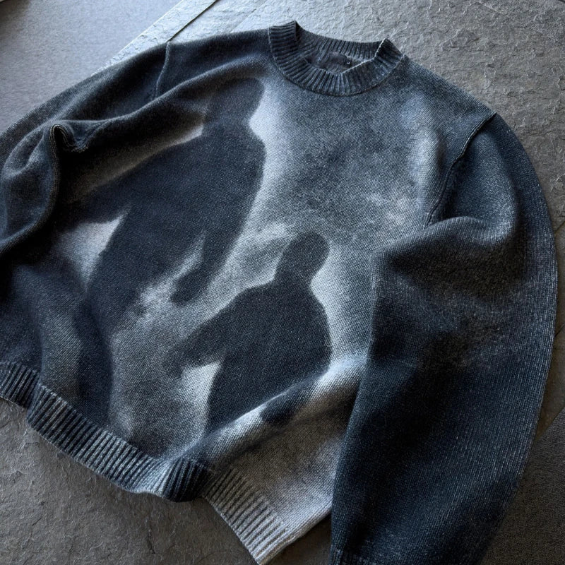 New style loose round neck pullover knit sweater Gothic retro street fashion hip-hop autumn and winter casual top Y2K clothing