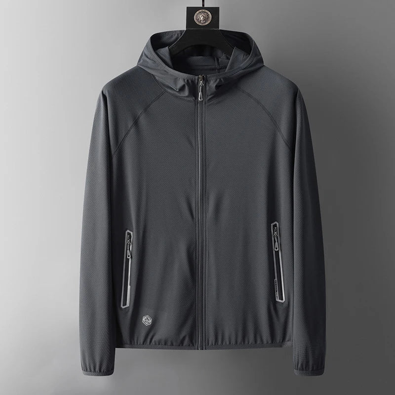 UPF50+ Summer UV Protection Hoodie Unisex Breathable Ice Silk Outdoor Sports Couple's Beach Street Style Lightweight Jacket