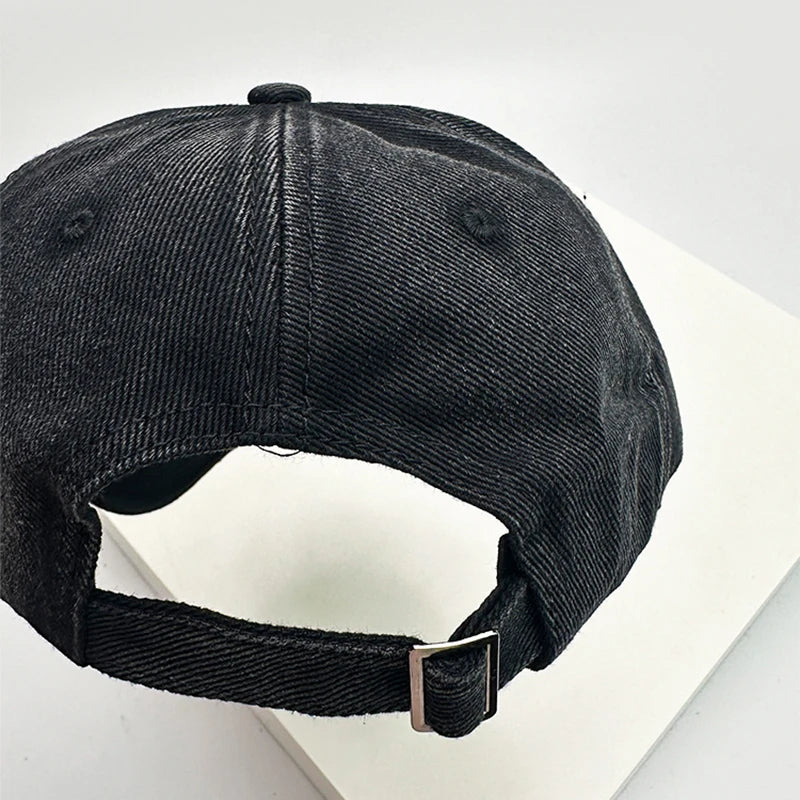New Unisex Korean Solid Retro Baseball Hats Breathable Personal Sunshade Broken Style Peaked Caps Versatile Street Fashion ins