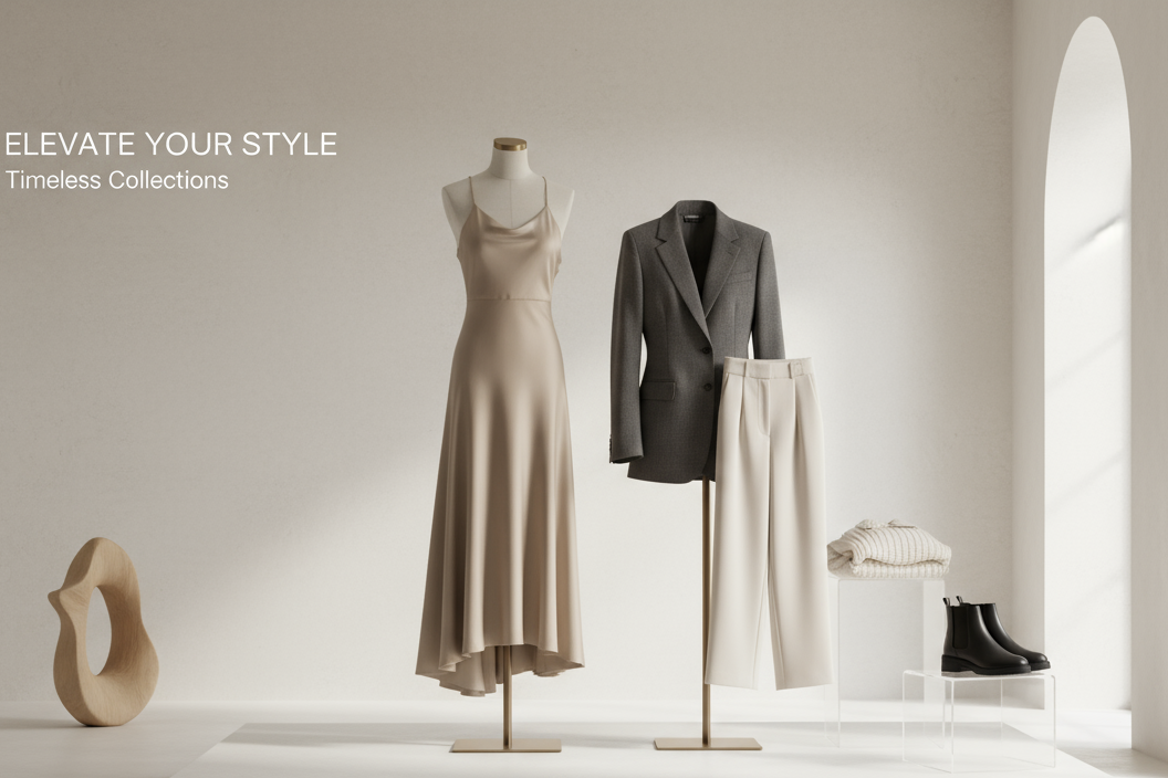 Photo d'accueil pour site de vêtements